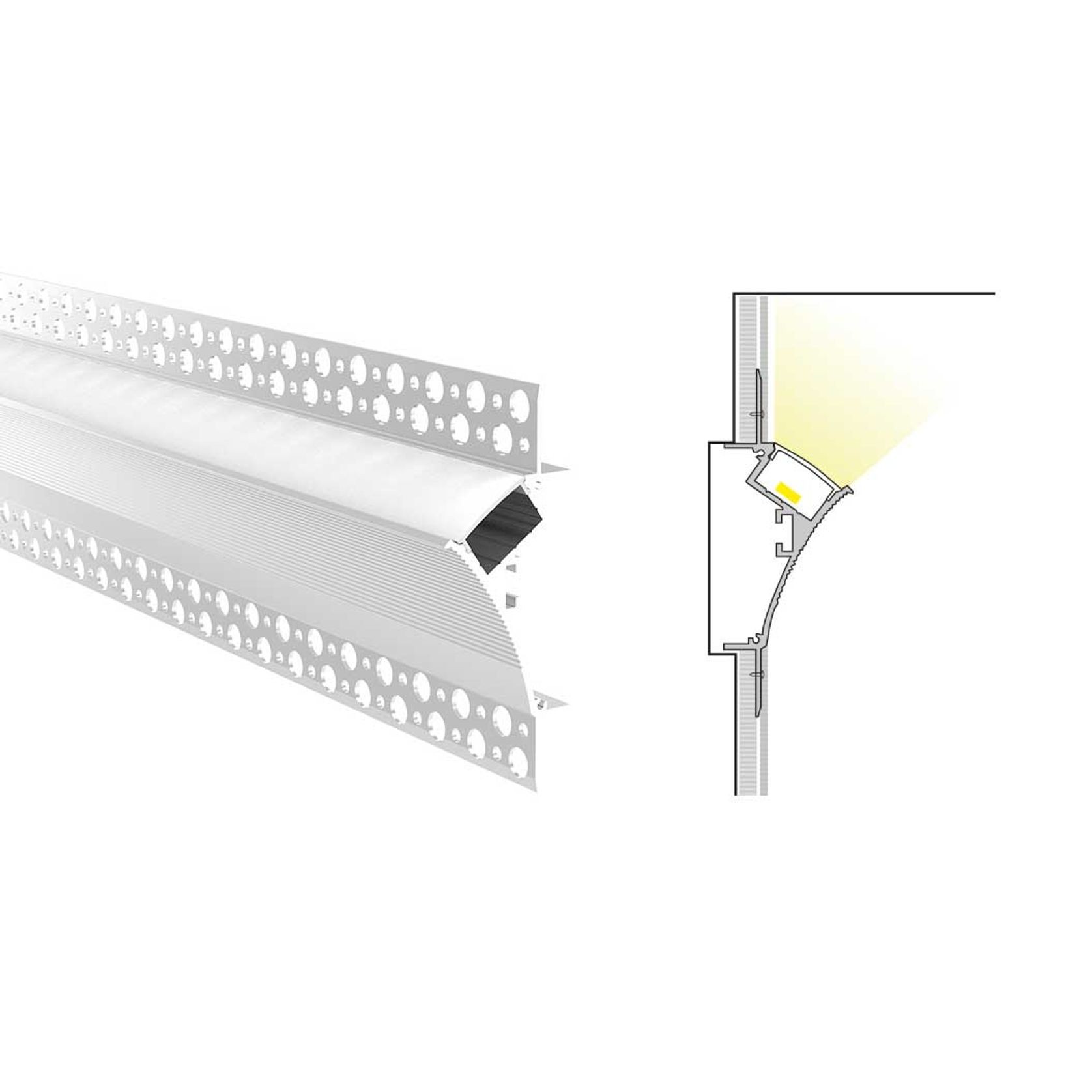Extruded Aluminium Cornice Profile TL017 gallery detail image
