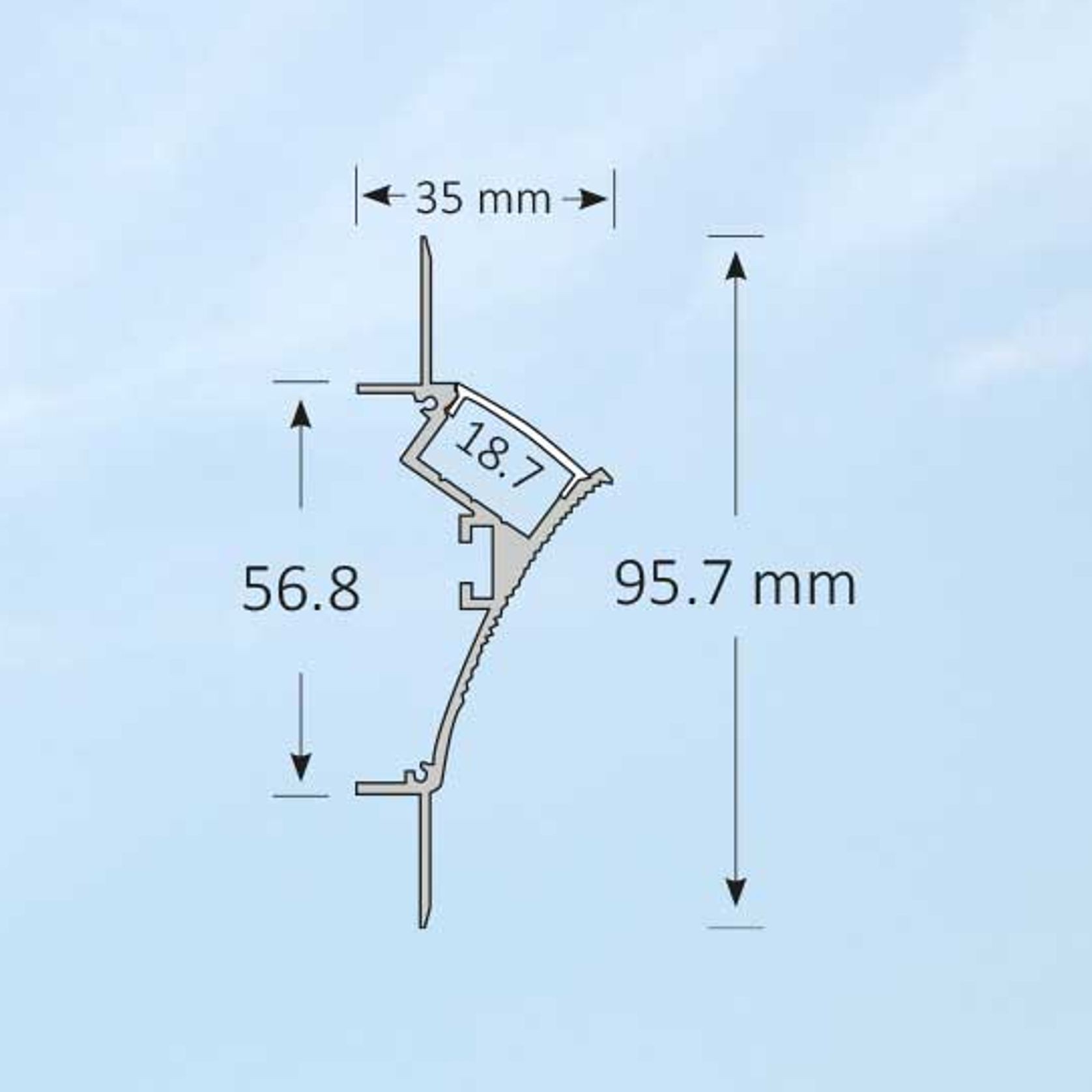 TL017 Plaster In LED Cornice Profile Trimless gallery detail image