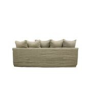 Lotus Slipcover 3 Seater Sofa - Khaki gallery detail image