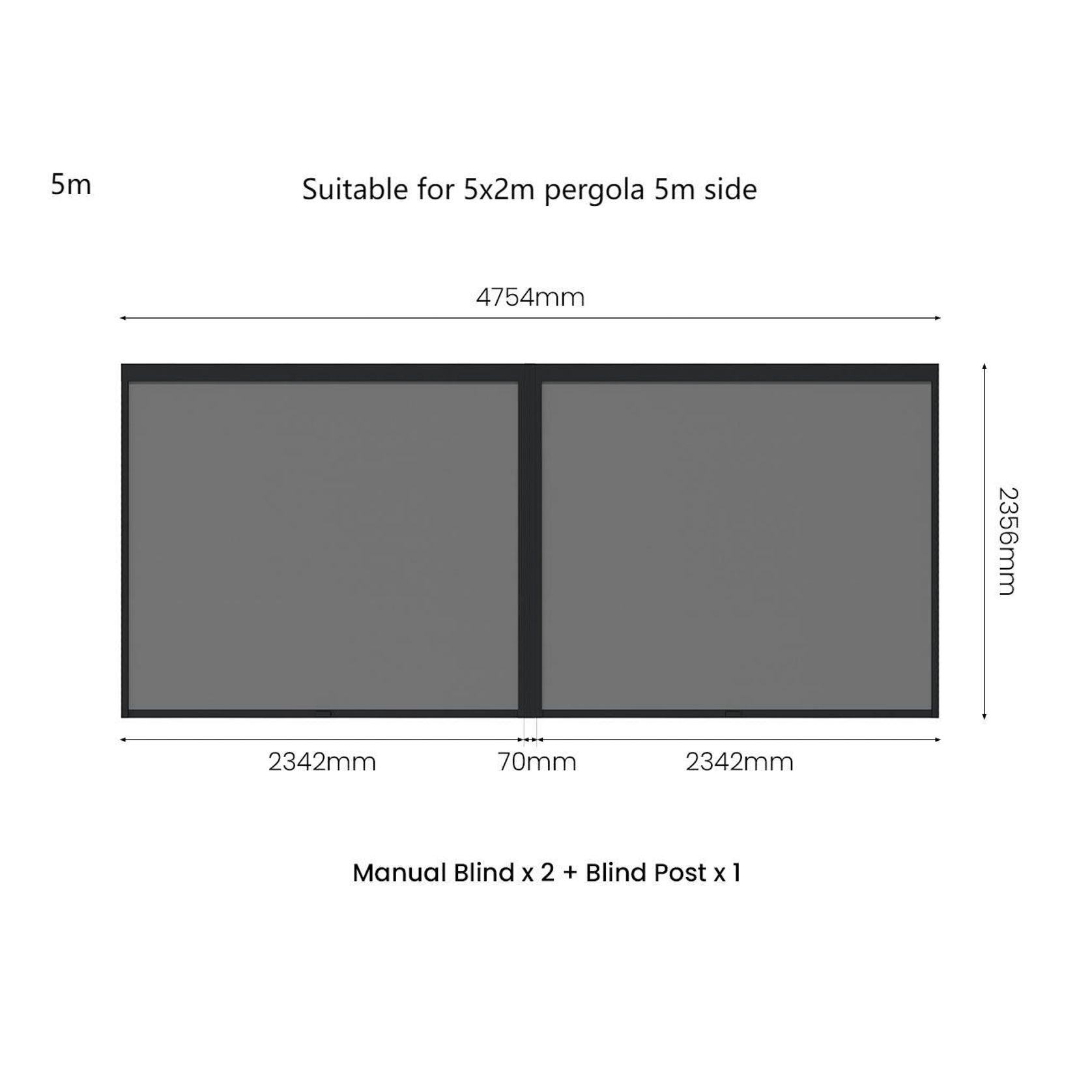 Retractable Shade Blind For Baltic Freestanding Pergola 2.0 gallery detail image
