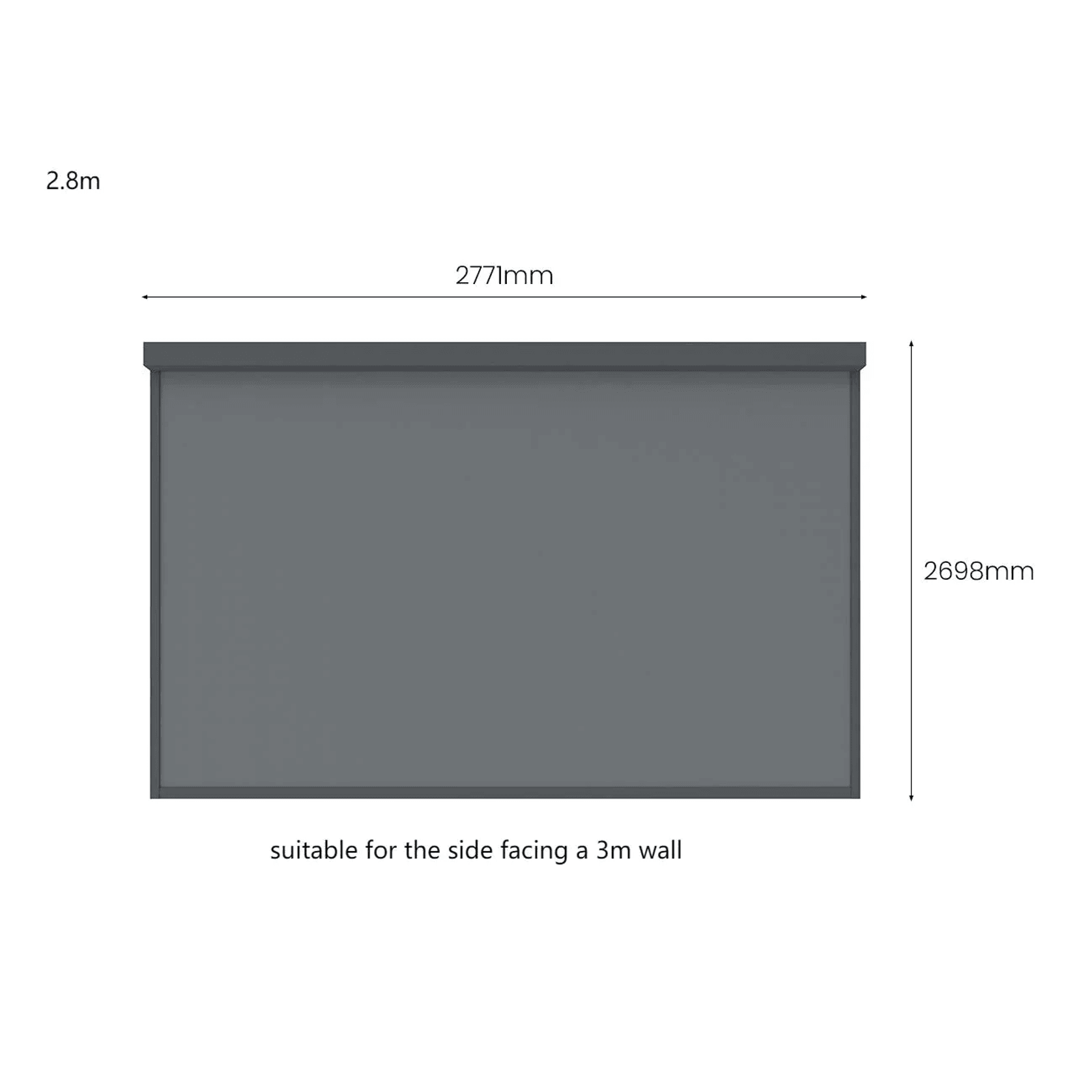 Retractable Shade Blind For Baltic Freestanding Pergola 2.0 gallery detail image