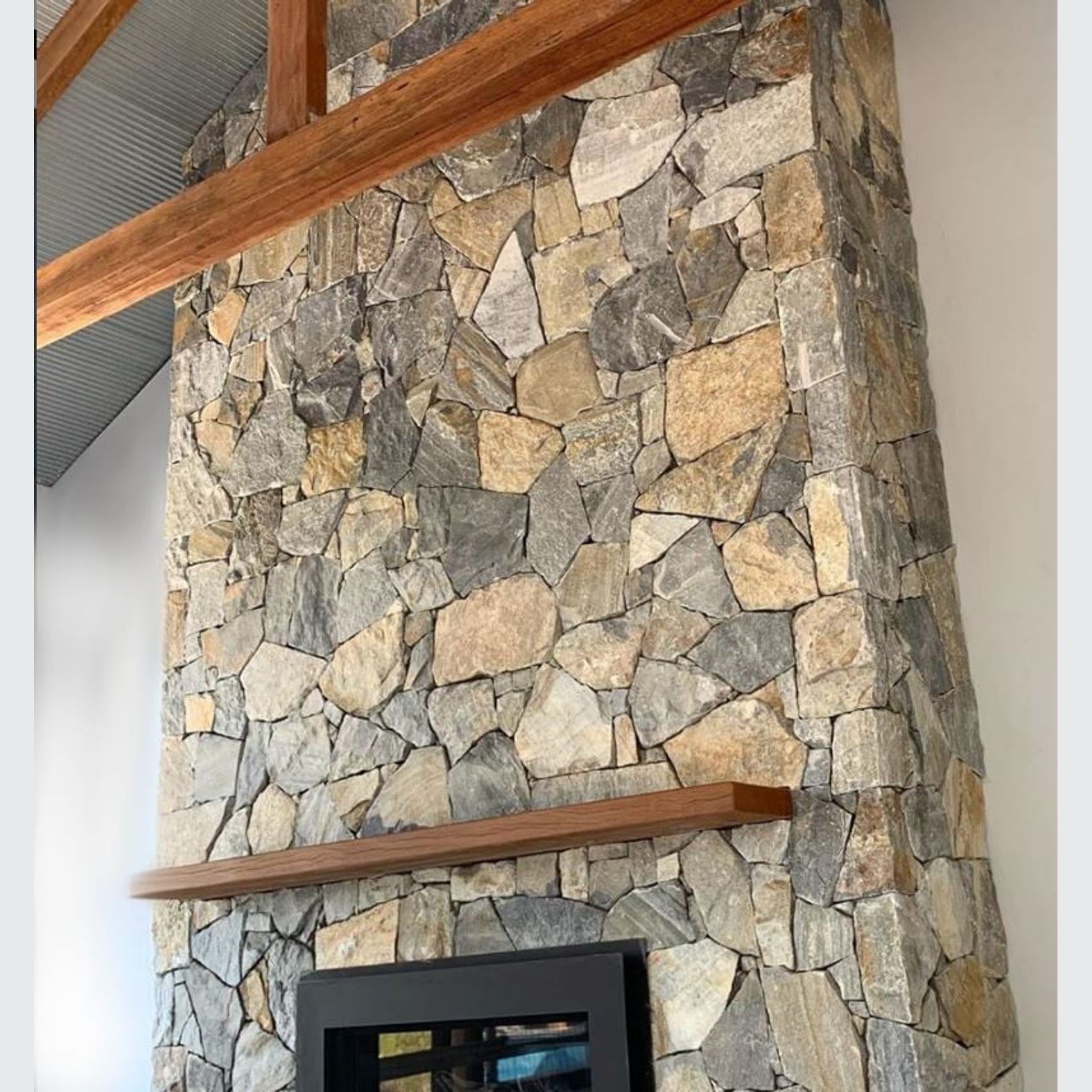 Blue Steel Random Wall Cladding | ArchiPro AU