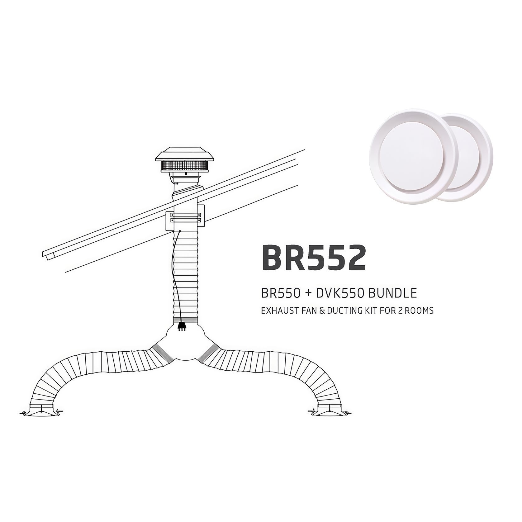 Silent Exhaust Fan - BR552 gallery detail image