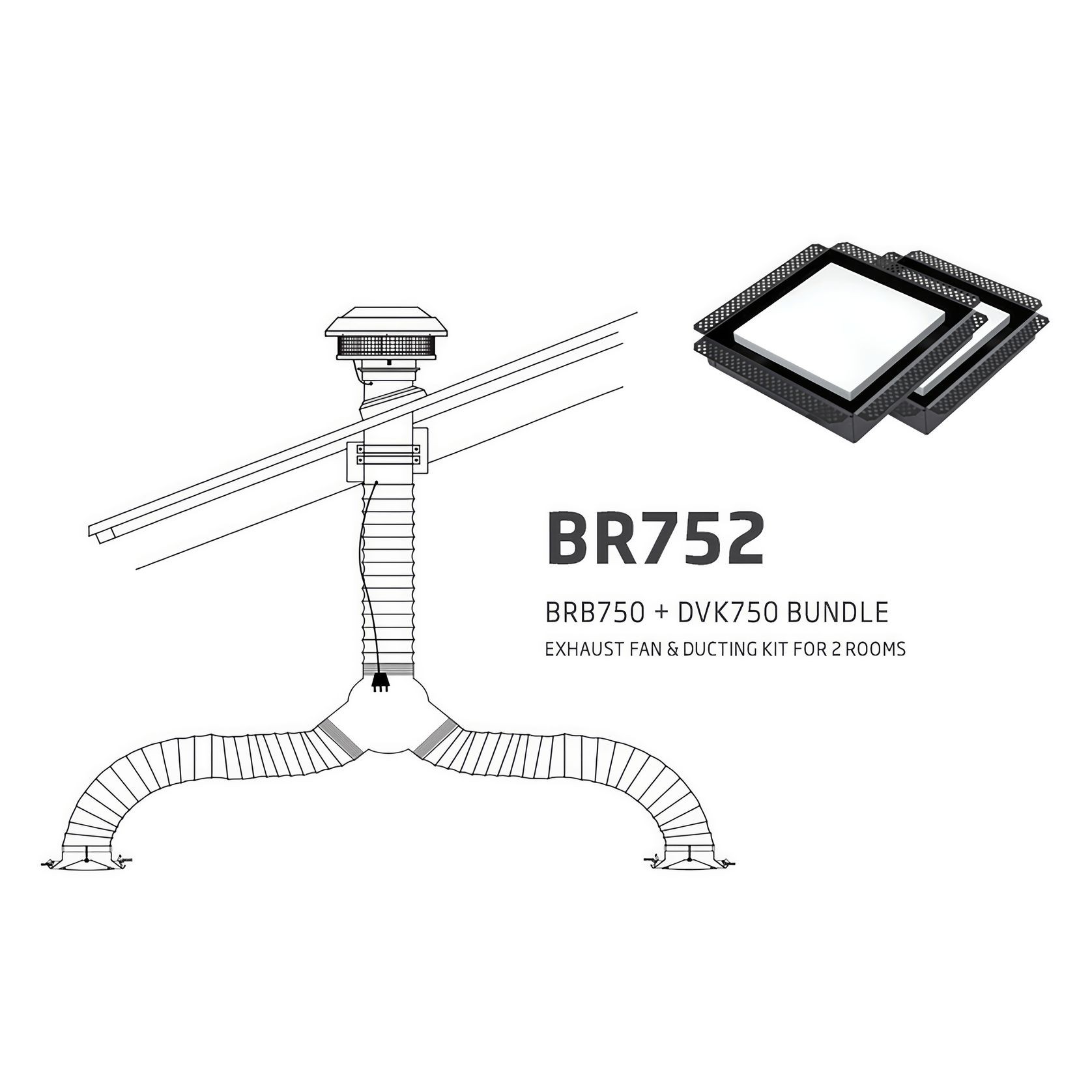 Silent Exhaust Fan - BRB752 gallery detail image
