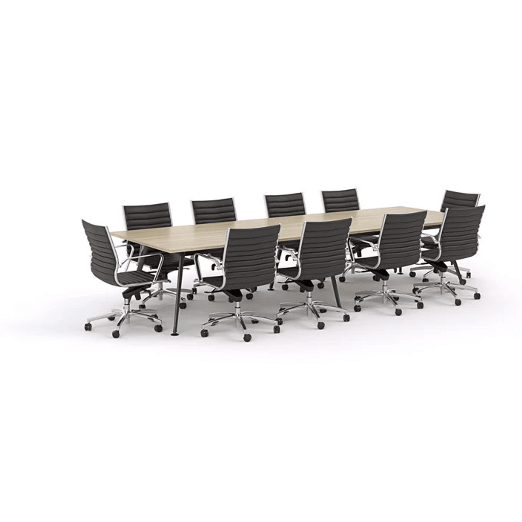 Euro Boardroom Table 3600 with Metro Midback Chair gallery detail image