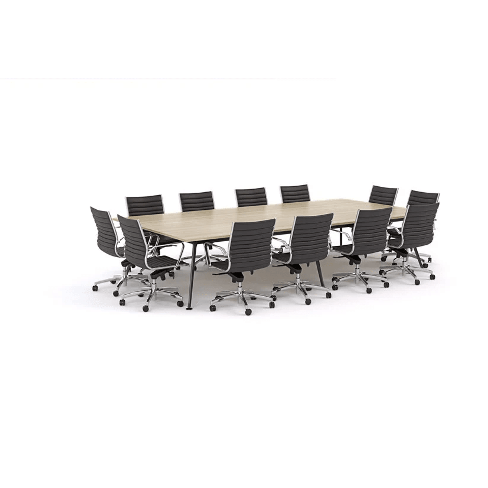 Euro Boardroom Table 3600 with Metro Midback Chair gallery detail image