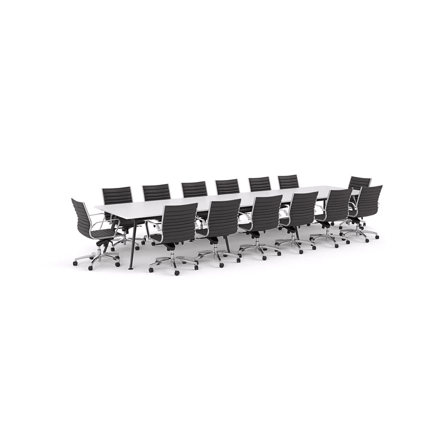Euro Boardroom Table 4800 with Metro Midback Chair gallery detail image