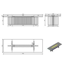 VIDAL Boardroom Table 3.6cm x 1.2m - Warm Oak & Black gallery detail image