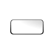 1100mm Rectangle Matte Black Mirror With Shelf gallery detail image