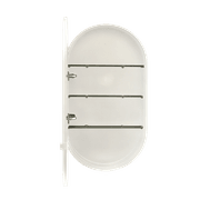 Kzoao 500mm Oval White Mirror Cabinet gallery detail image