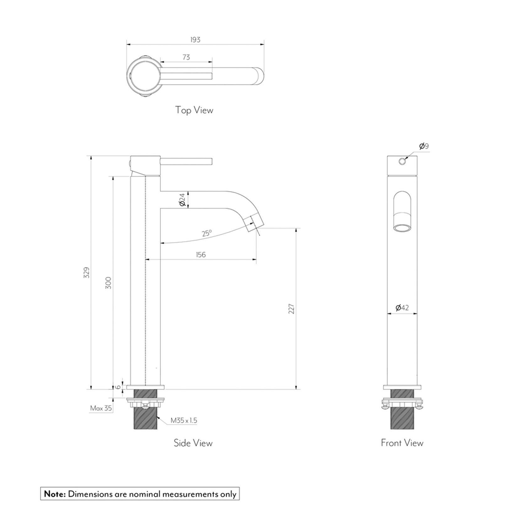 Elysian Extended Basin Mixer - Brushed Gunmetal gallery detail image
