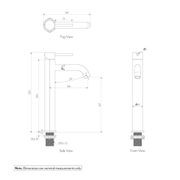 Elysian Extended Basin Mixer - Brushed Gunmetal gallery detail image