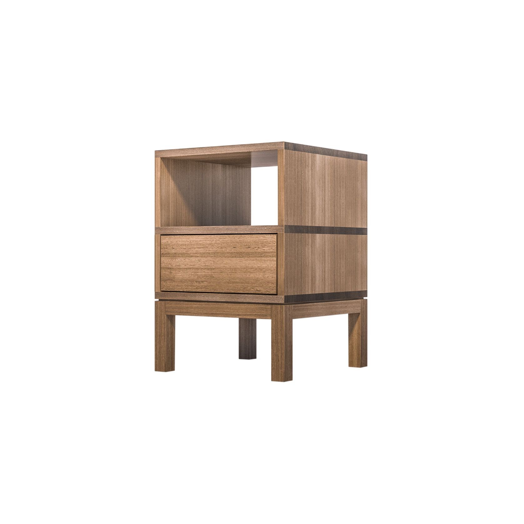 Huey Double Timber Bedside Table gallery detail image