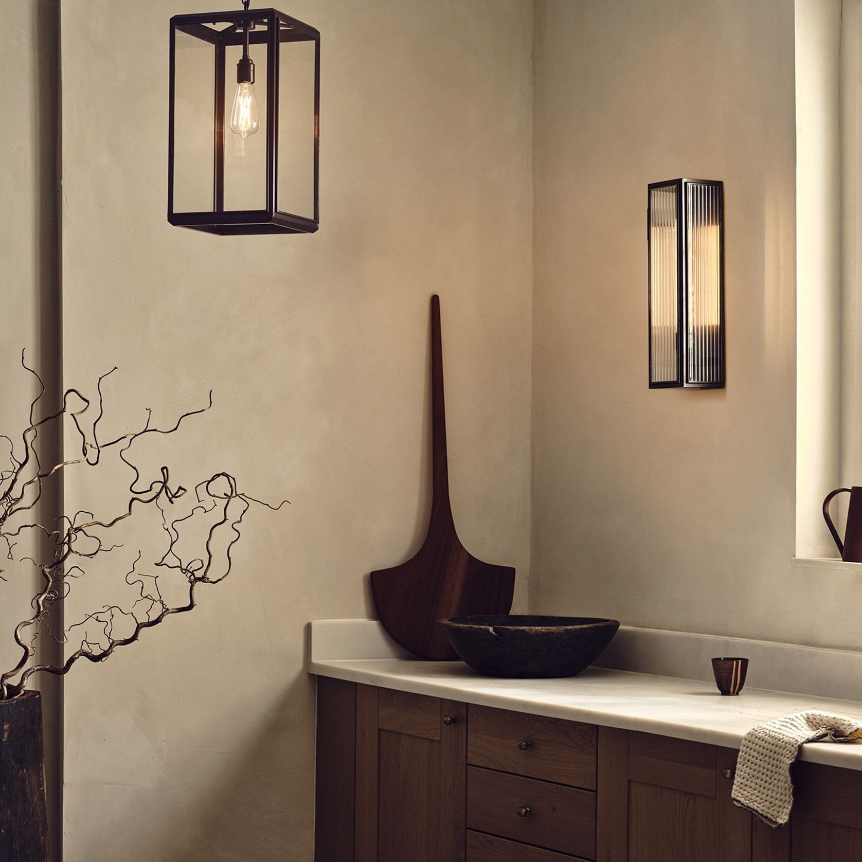 Ash Reeded Wall Light gallery detail image