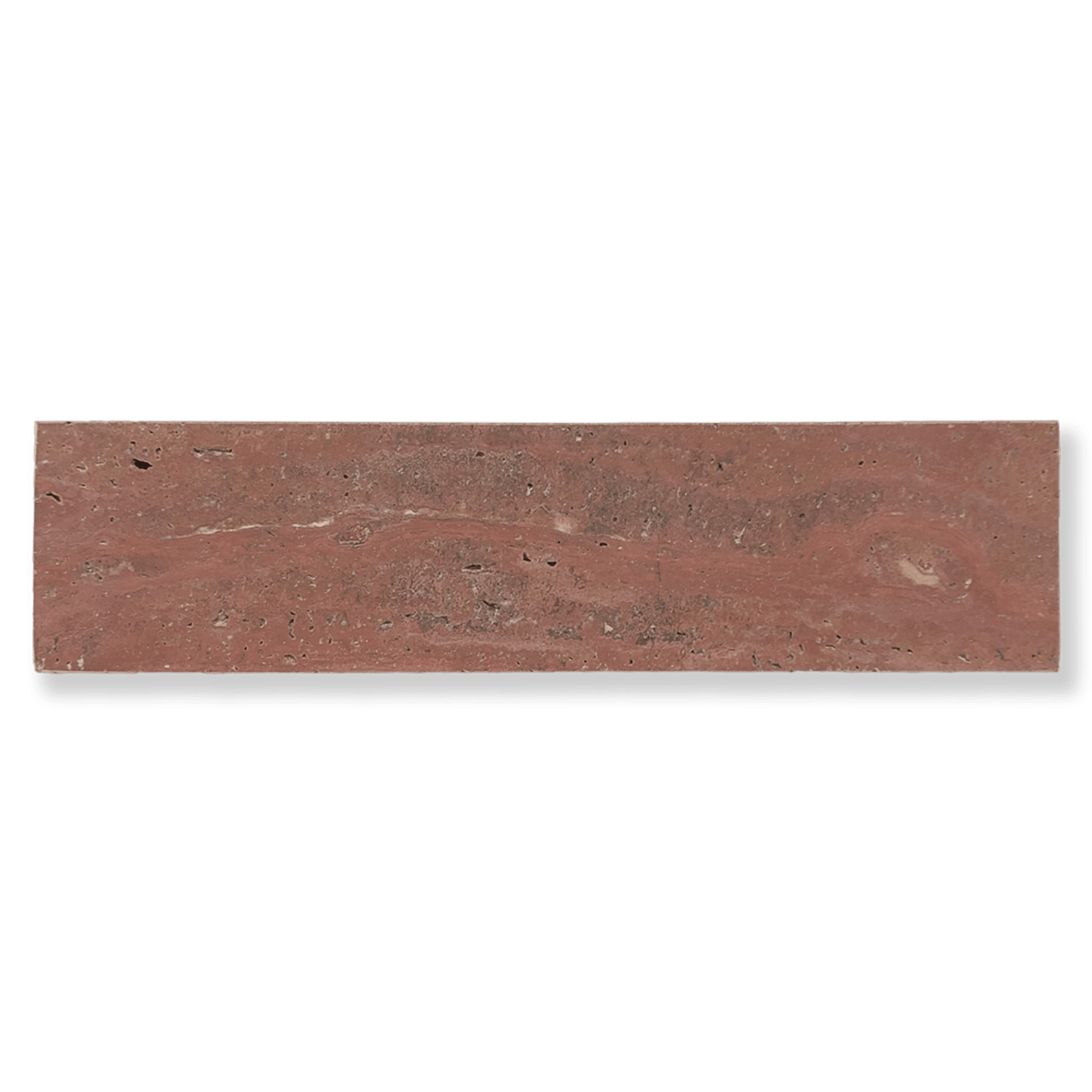 Red Travertine Marble Honed Subway 305x75x10mm gallery detail image