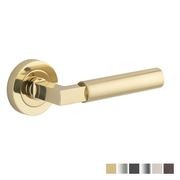 Iver Berlin Door Lever Handle on Round Rose Passage gallery detail image