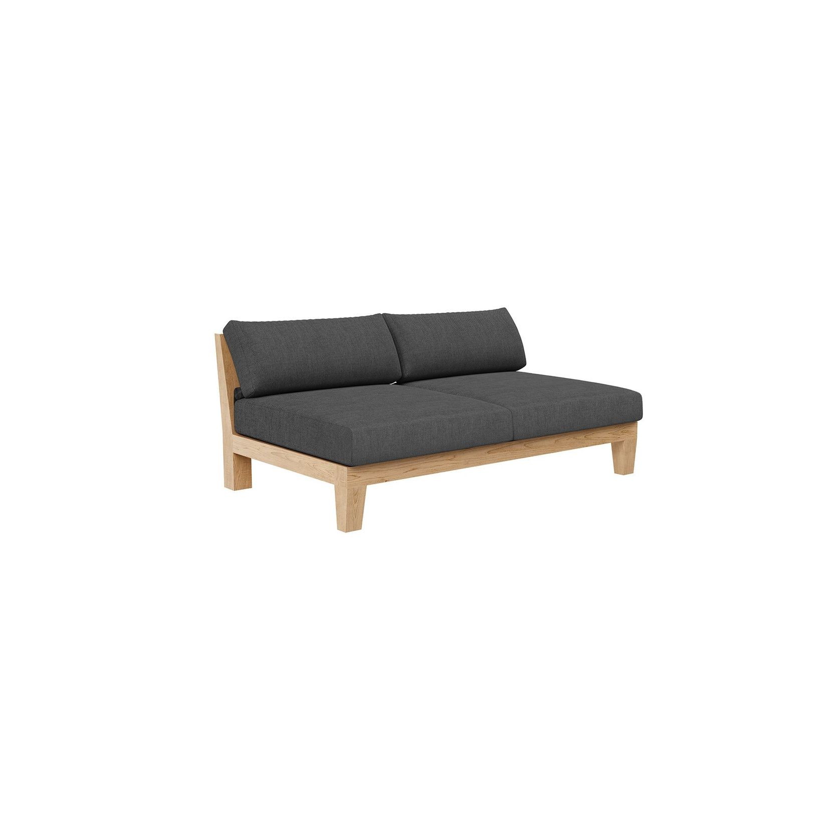 Newport Teak Outdoor Sofa with Armless Chairs - 6 Seat gallery detail image