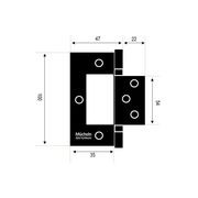 Matte Black Door Hinge 100 x70mm (2 Hinges) HIRLINE gallery detail image