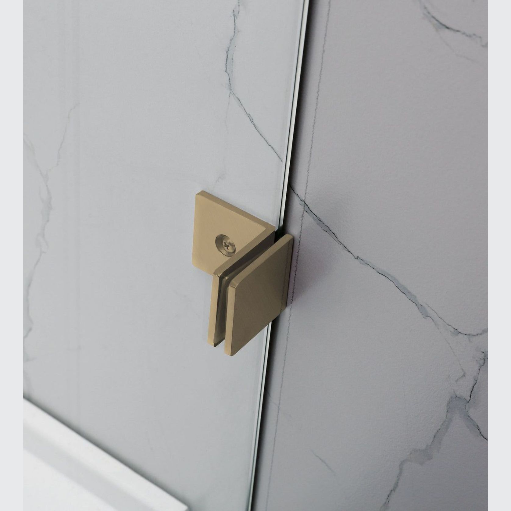 Covey Frameless Walk in Shower Panel Brushed Gold gallery detail image