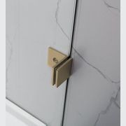 Covey Frameless Walk in Shower Panel Brushed Gold gallery detail image