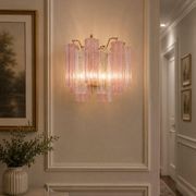 Odelle Collection - Wall Sconce Light - Pink & Satin Brass - W:36cm gallery detail image