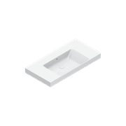 Zero 100 Centre Basin No Taphole Gloss White gallery detail image