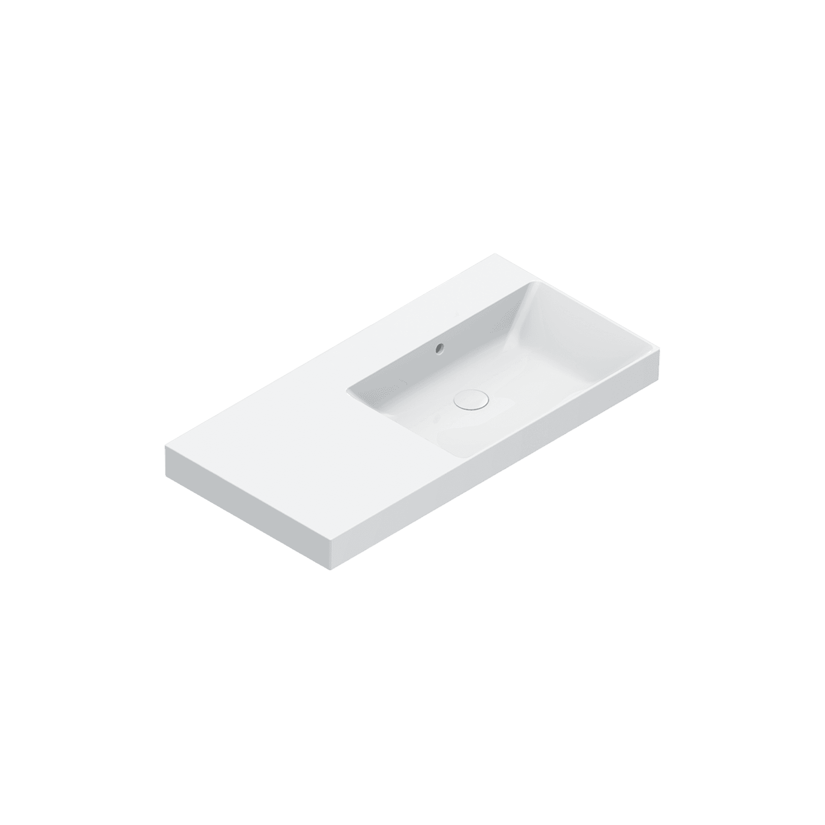 Zero 100 Right Basin No Taphole Gloss White gallery detail image