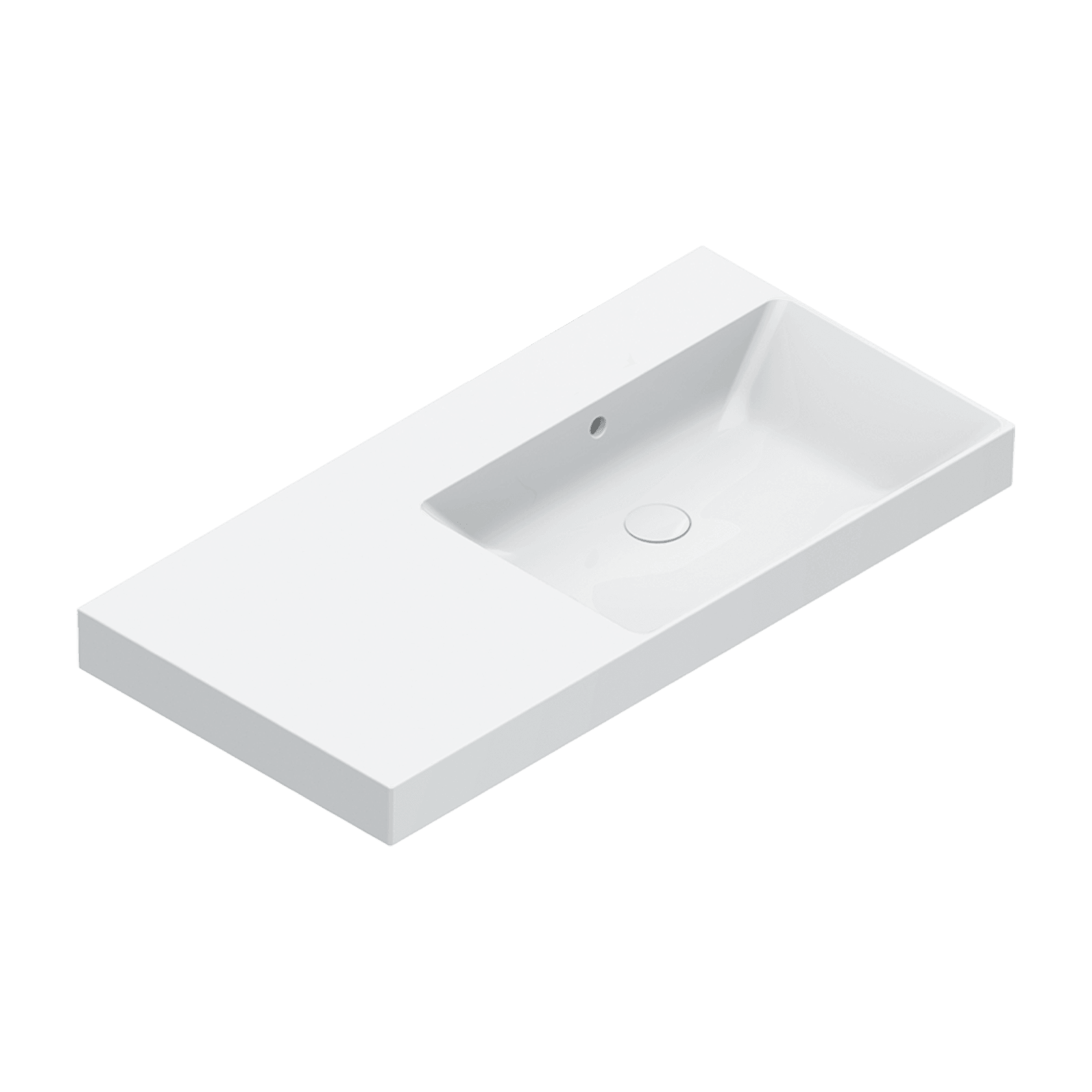 Zero 100 Right Basin No Taphole Gloss White gallery detail image