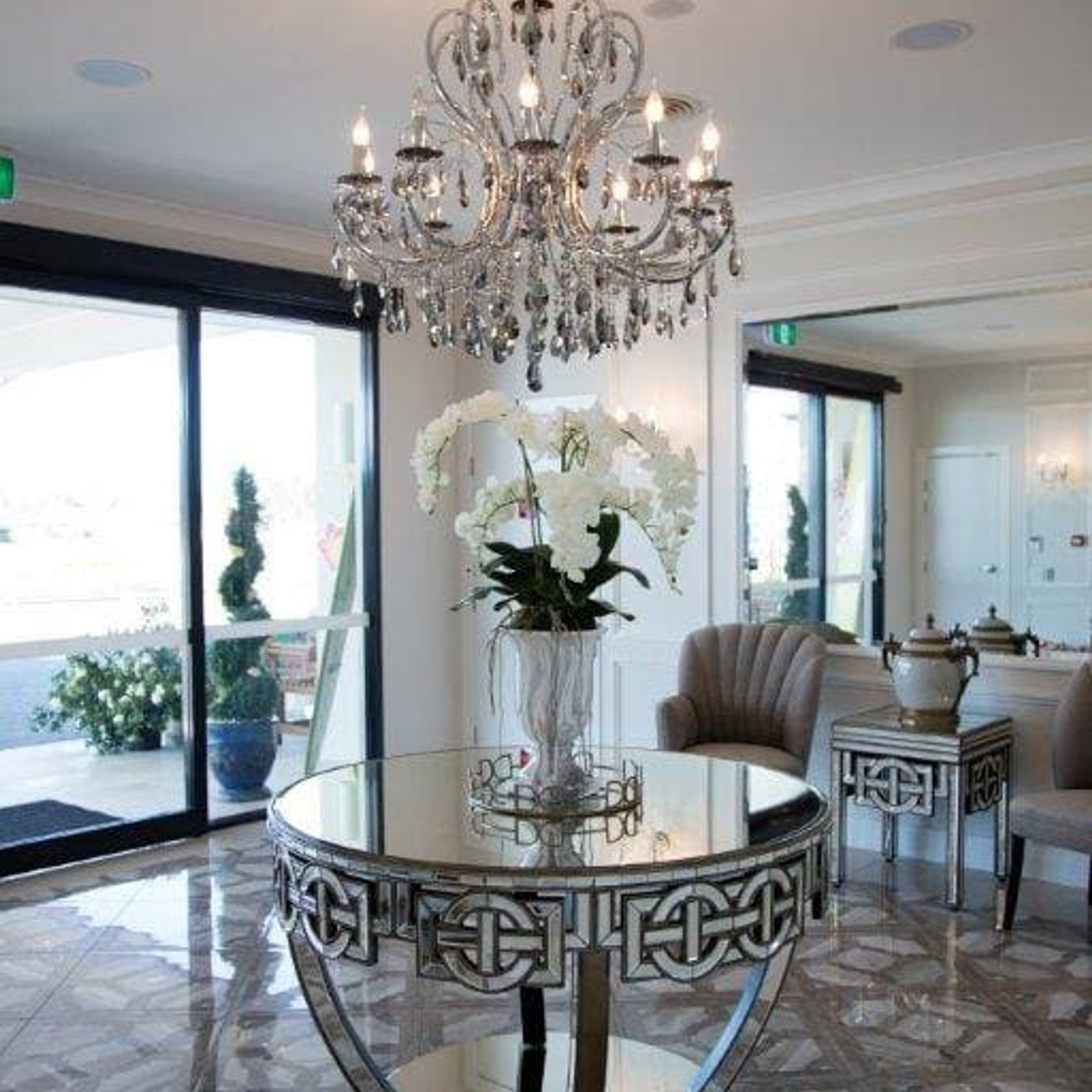 NewYork Princess 10 Arm Chandelier - Smoke - W:90cm gallery detail image