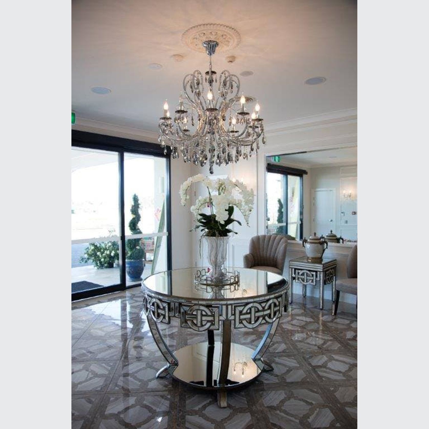 NewYork Princess 10 Arm Chandelier - Smoke - W:90cm gallery detail image
