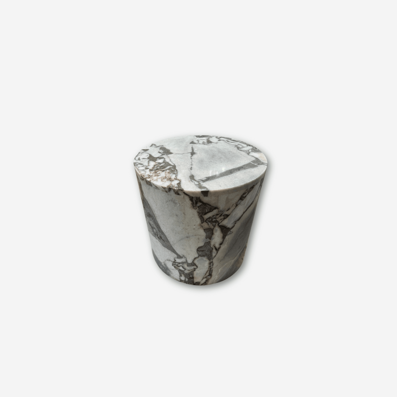 Rounded Side Table - Milky Blue Marble 2 | Natural Stone Co. gallery detail image
