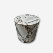 Rounded Side Table - Milky Blue Marble 2 | Natural Stone Co. gallery detail image