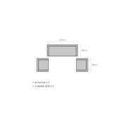 Sandpiper 2.0 Outdoor Sectional Centre Sofa gallery detail image