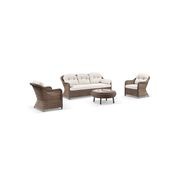 Plantation Outdoor Wheat Lounge Set with Coffee Table gallery detail image