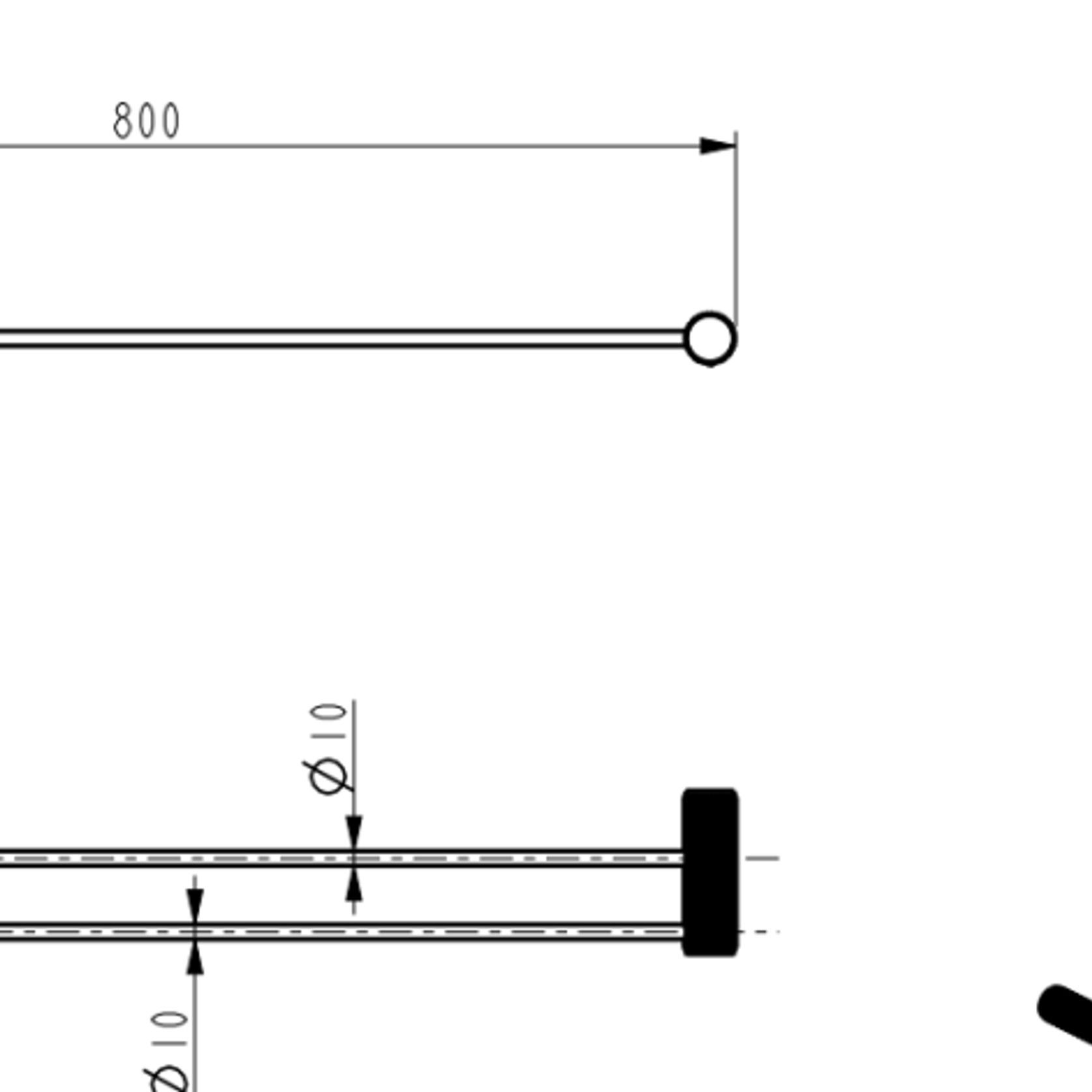 Mica Fluted Double Towel Rail gallery detail image