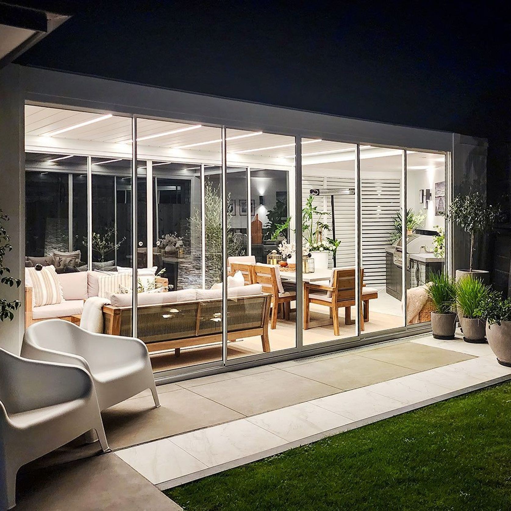 Glass Sliding Door For Tasman Wall Mounted Pergola gallery detail image