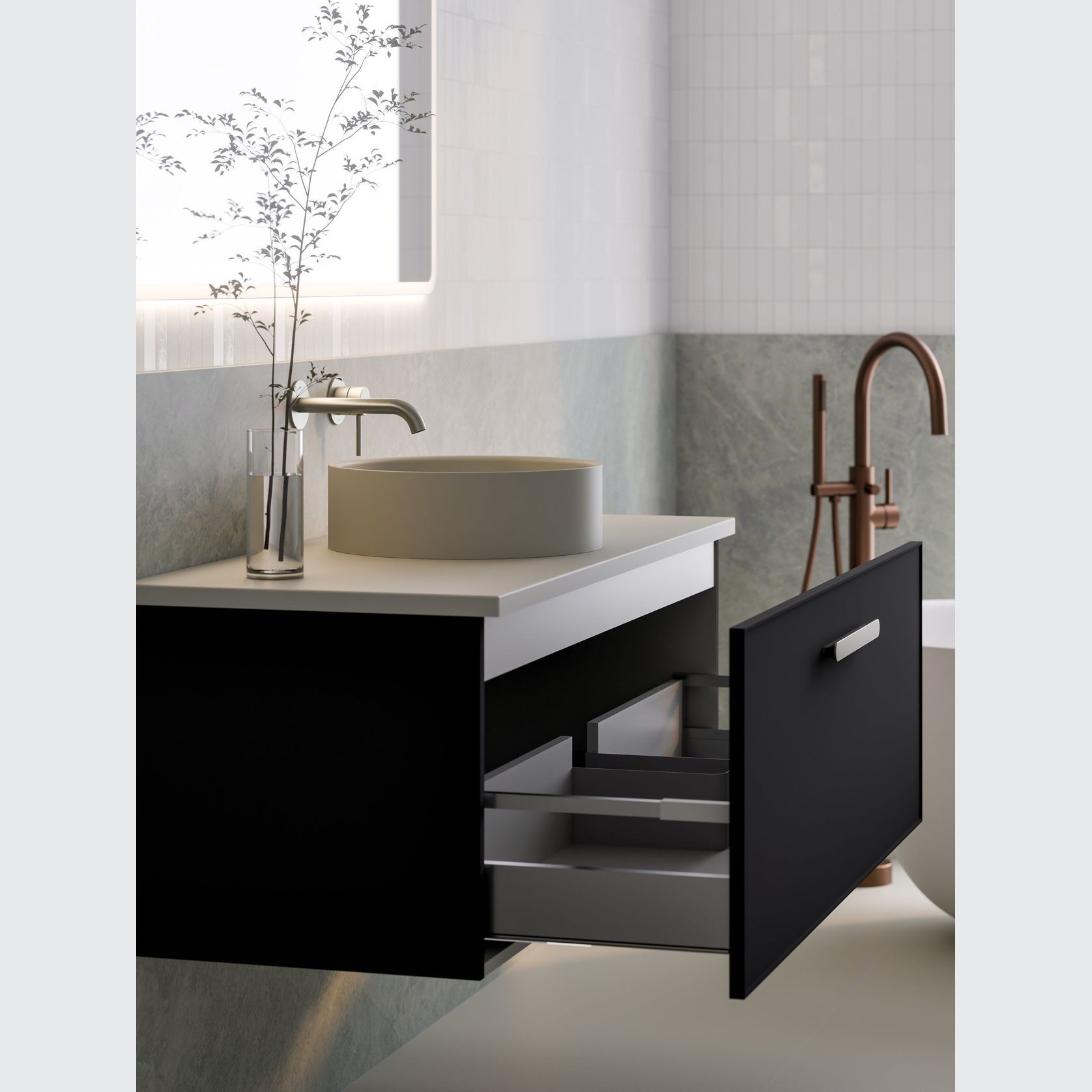 Lineare 1200 Axel Single Drawer Vanity gallery detail image