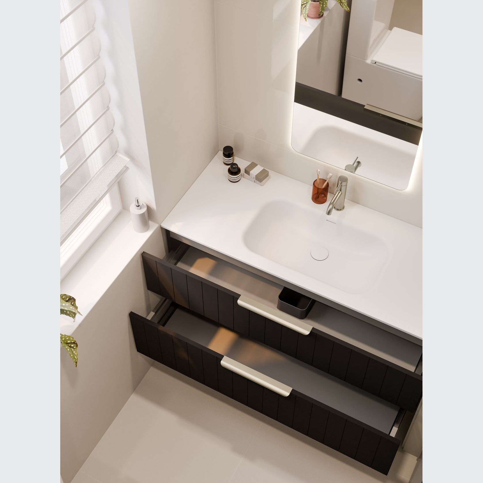 Lineare 1200 Coastal Double Drawer Vanity gallery detail image