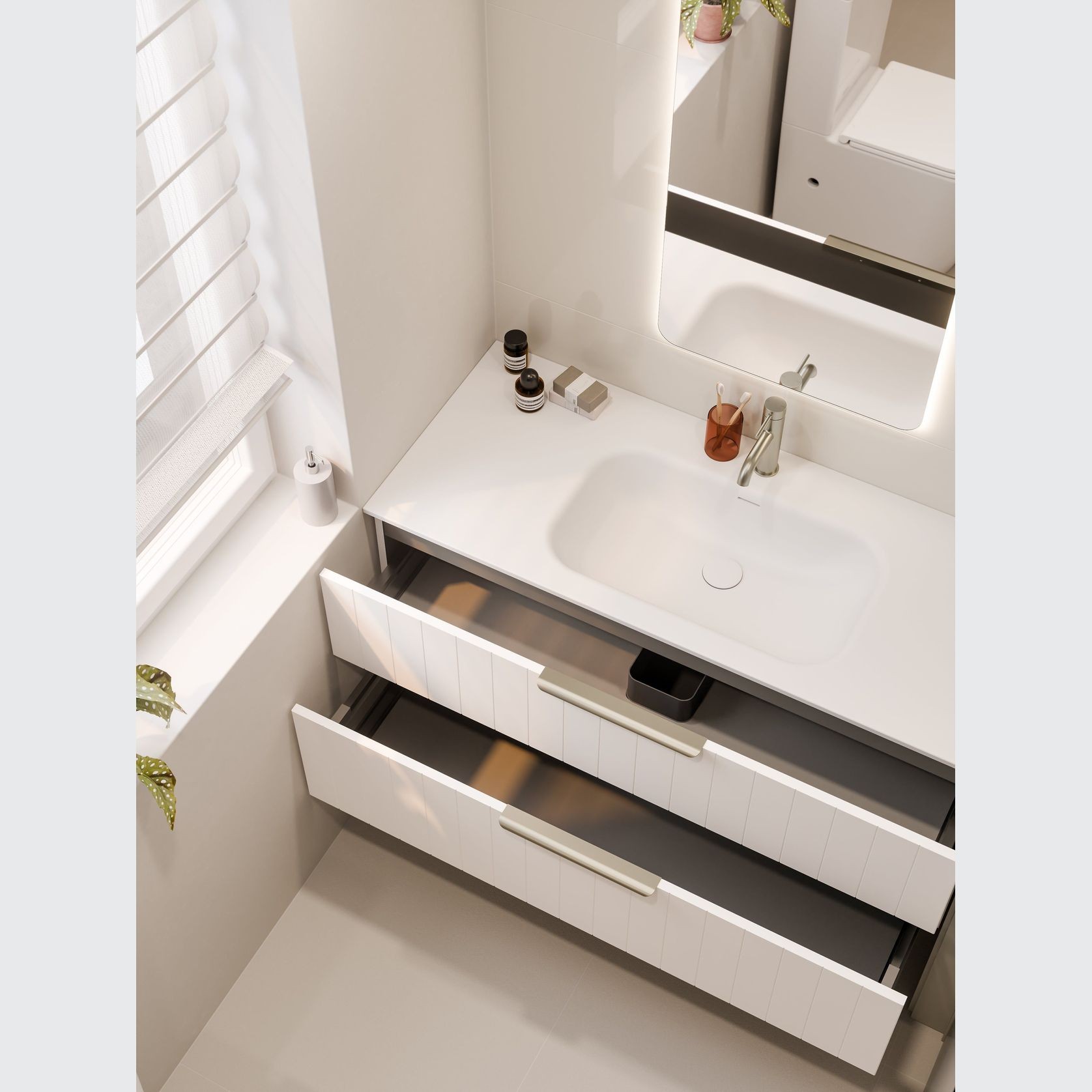 Lineare 1200 Coastal Double Drawer Vanity gallery detail image