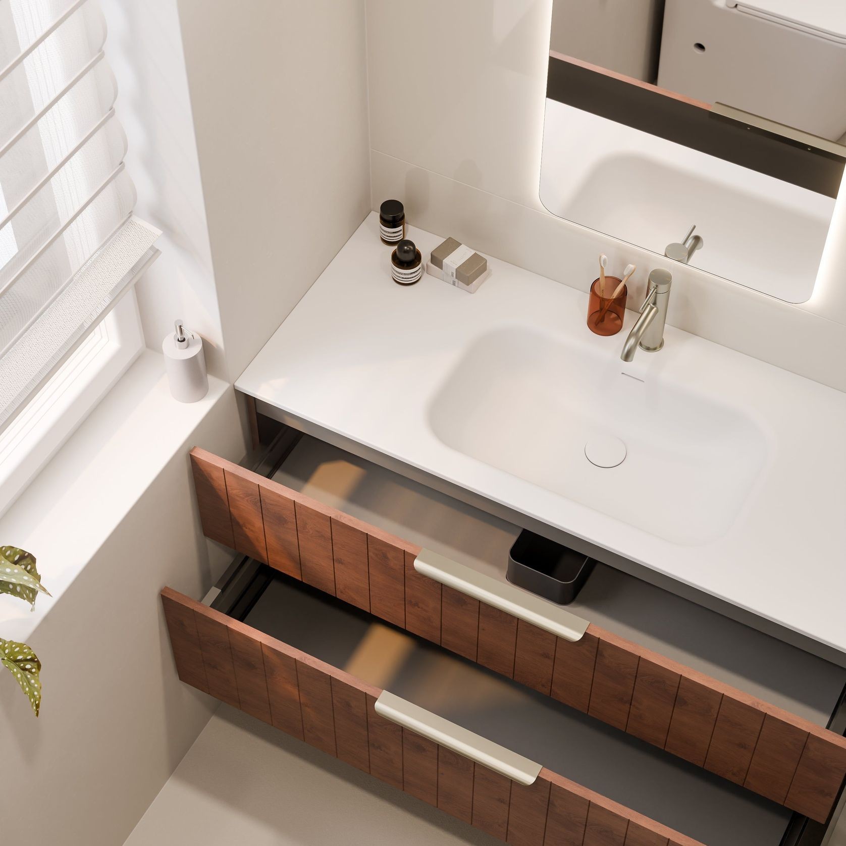 Lineare 1200 Coastal Double Drawer Vanity gallery detail image