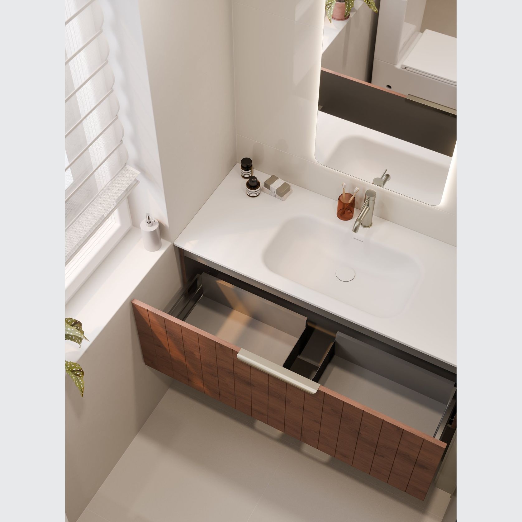 Lineare 1200 Coastal Single Drawer Vanity gallery detail image