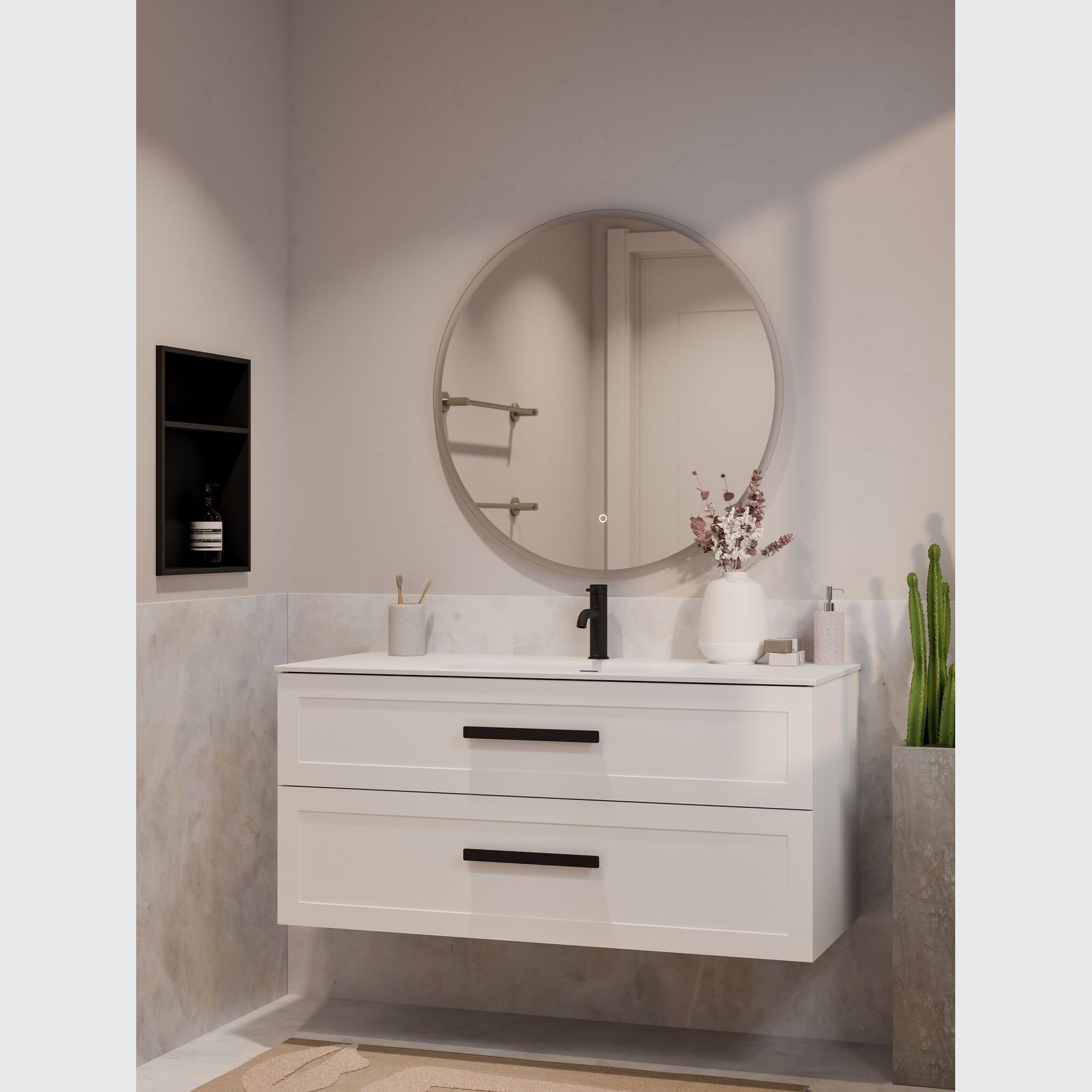 Lineare 1200 Loft Double Drawer Vanity gallery detail image