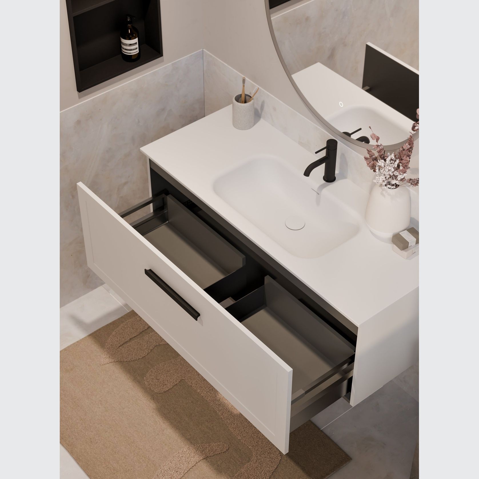 Lineare 1200 Loft Single Drawer Vanity gallery detail image