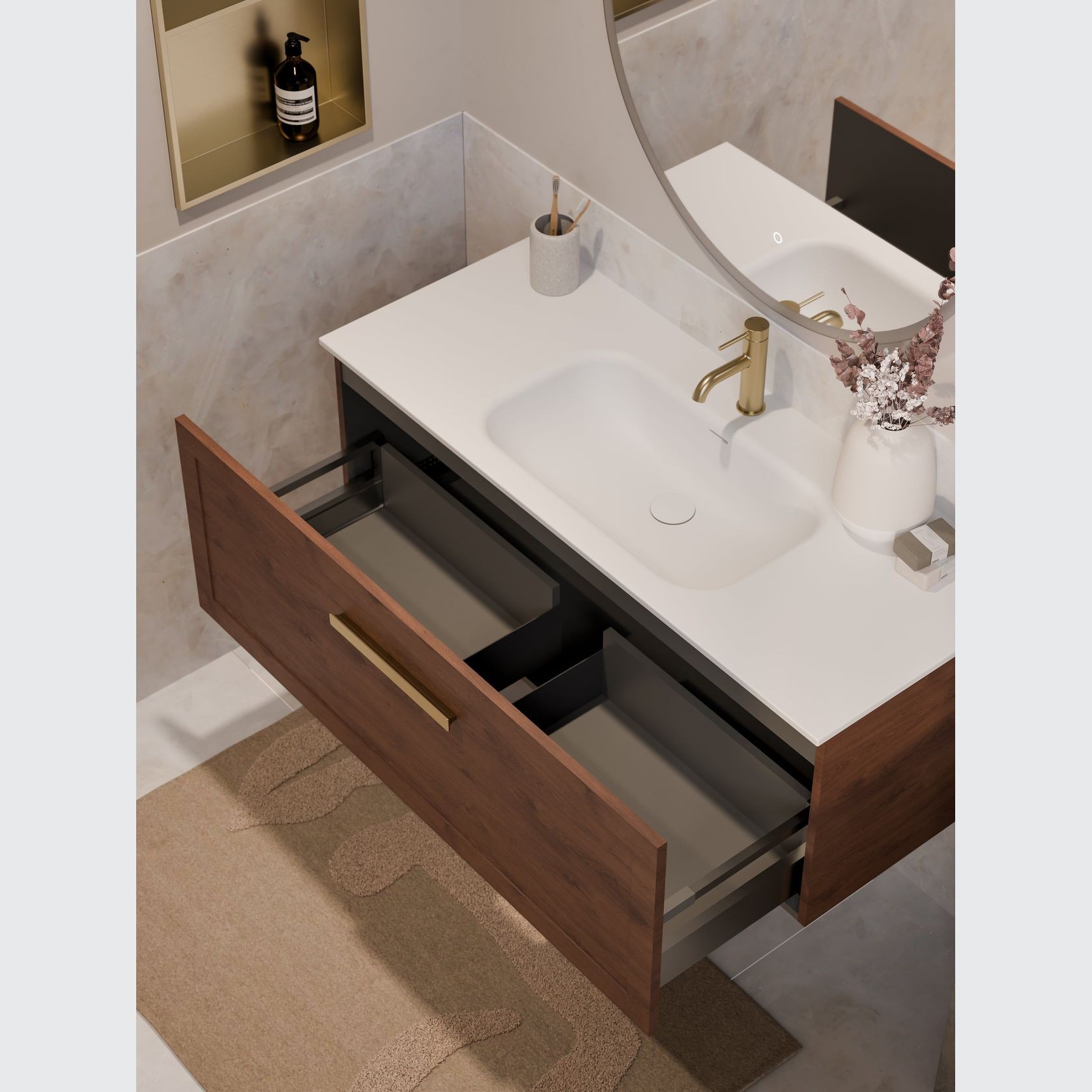 Lineare 1200 Loft Single Drawer Vanity gallery detail image