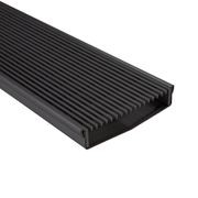 Outdoor Low Profile Linear Grate - Wedge Wire - 120mm - Matte Black - Custom Length and Outlet gallery detail image