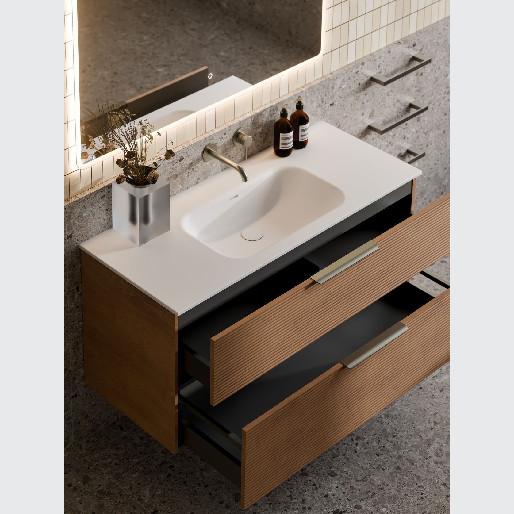Lineare 1200 Orchard Double Drawer Vanity gallery detail image