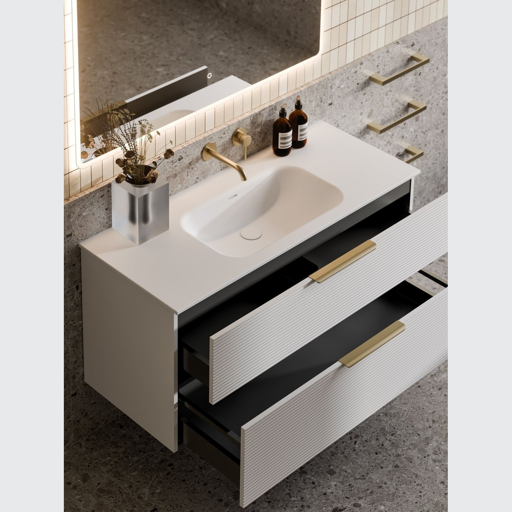 Lineare 1200 Orchard Double Drawer Vanity gallery detail image