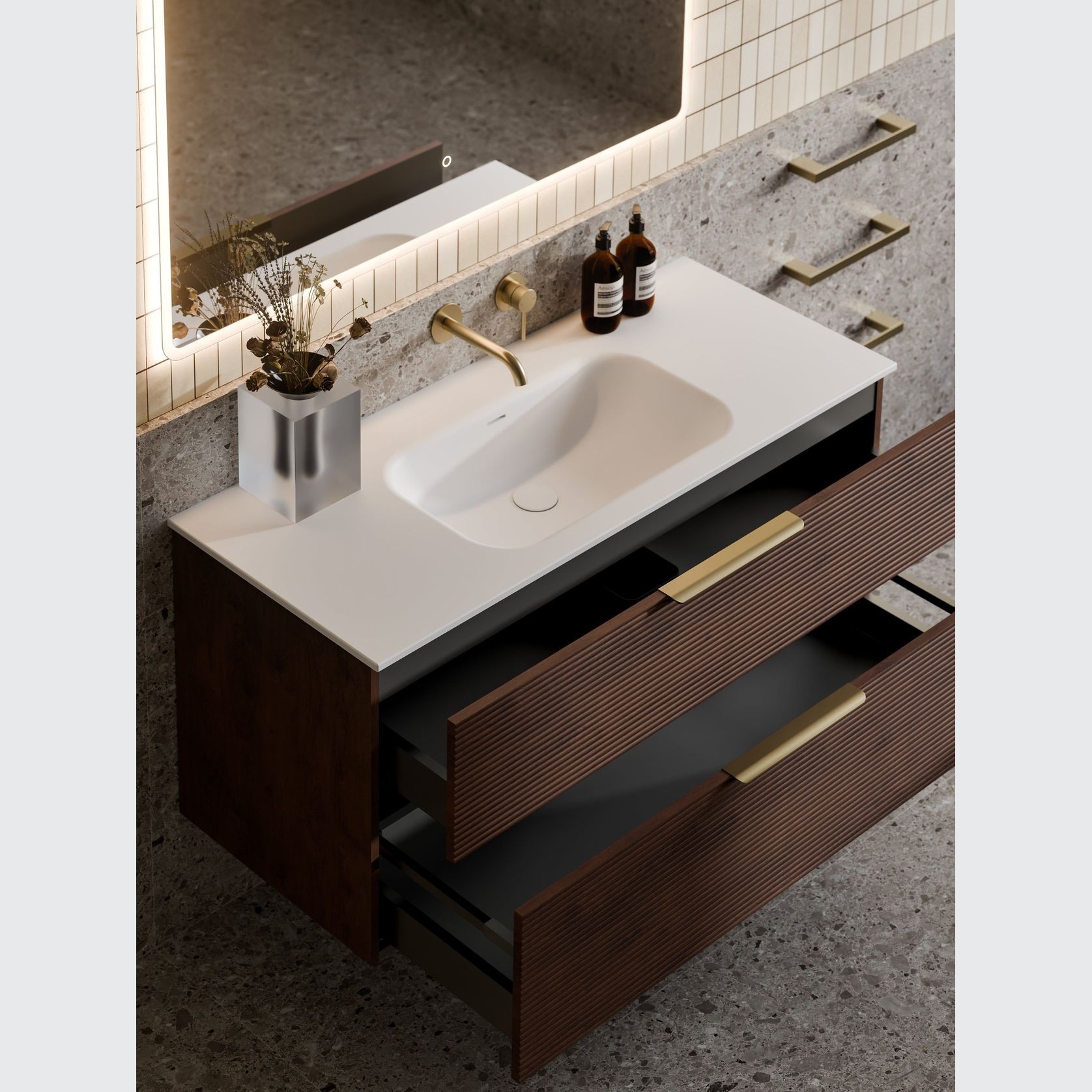 Lineare 1200 Orchard Double Drawer Vanity gallery detail image