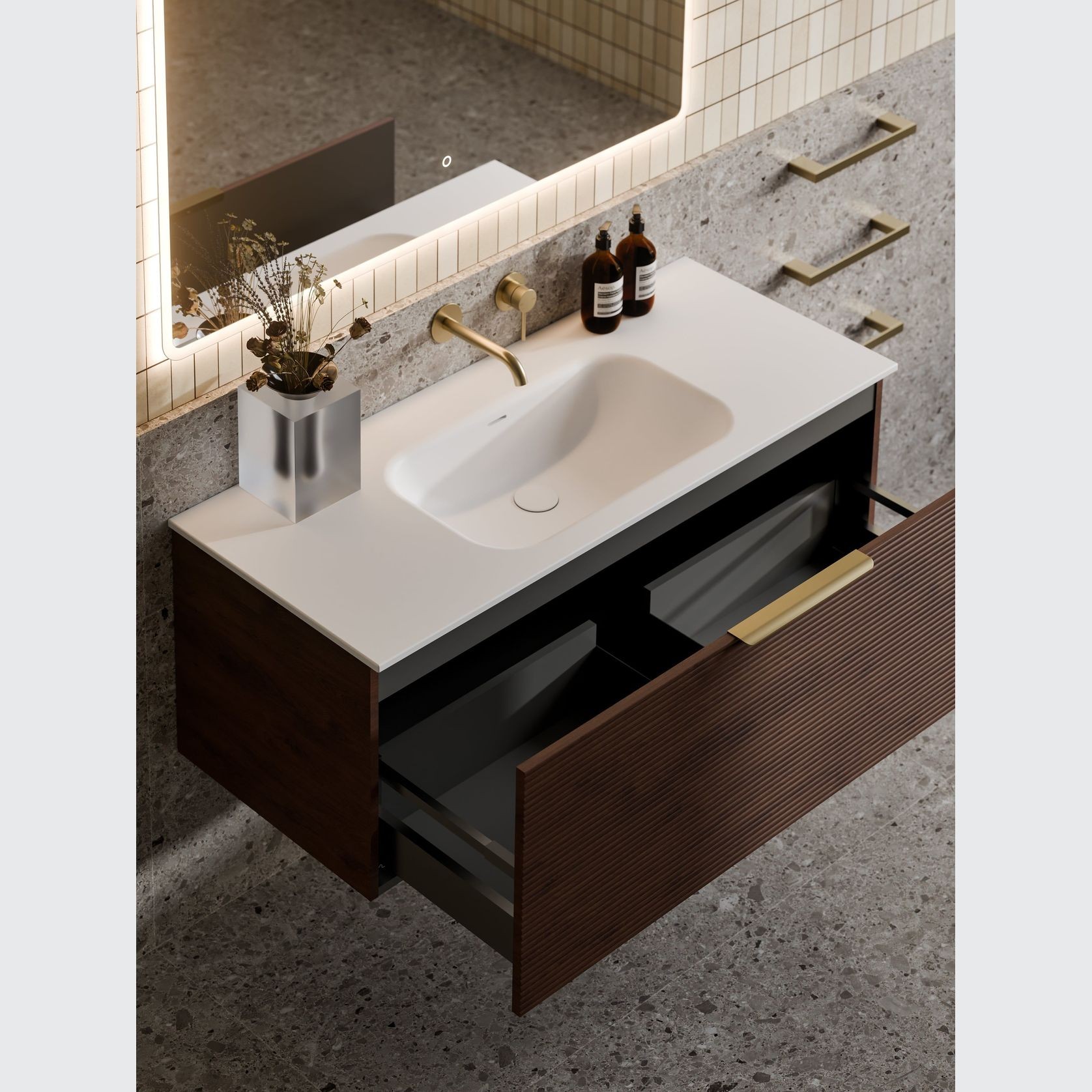 Lineare 1200 Orchard Single Drawer Vanity gallery detail image