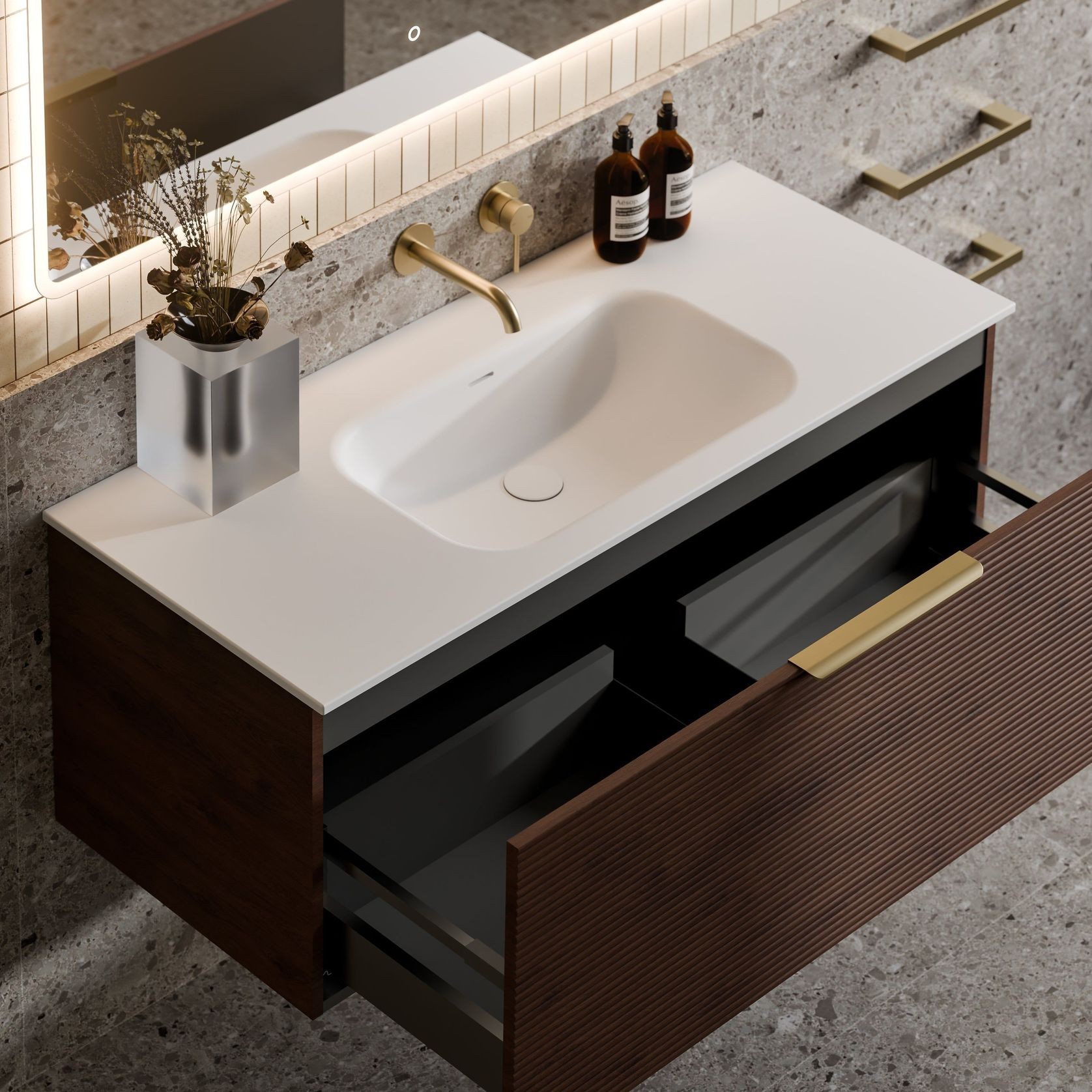 Lineare 1200 Orchard Single Drawer Vanity gallery detail image